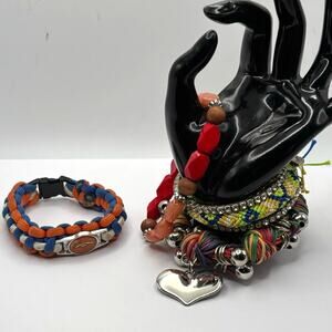 Orange Heart/Denver Broncos Bracelet Bundle